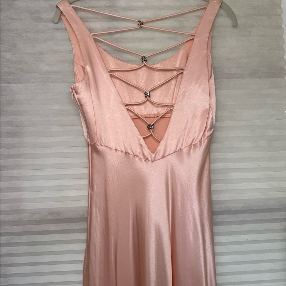 Pink Satin Formal Dress - Picture 2 of 14